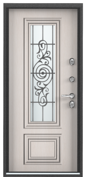 SNEGIR PRO-C MP Темно-серый букле графит / Лиственница белая (арт. ПВХ Лиственница белая)